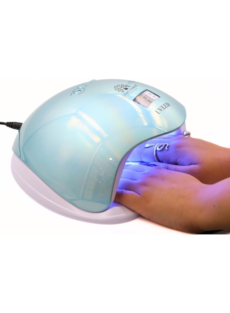 Uv Led Lamp 2 In 1 Model L-1100 72W - Professional Nail Dryer For Gel Polish, Acrylic, And Polygel - Fast Curing, Durable, And Easy To Use  (Blue)