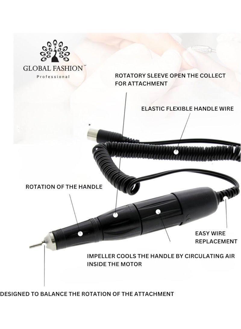 High-Powered 80W Electric Nail Drill Machine Portable (GF-119) - 45,000 RPM