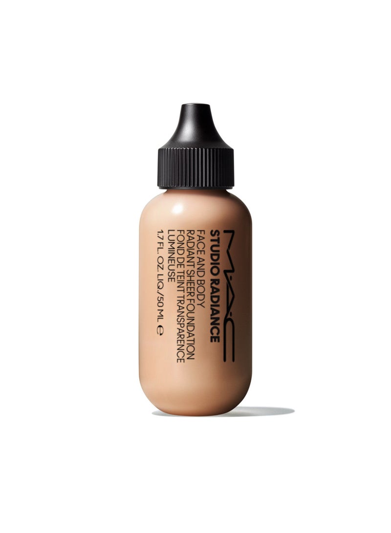 Studio Radiance Face and Body Radiant Sheer Foundation Rosy beige with neutral undertone for light skin N1