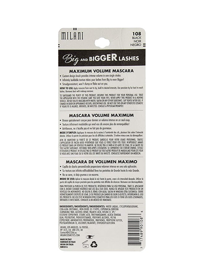 Big And Bigger Lashes Maximum Volume Mascara Black