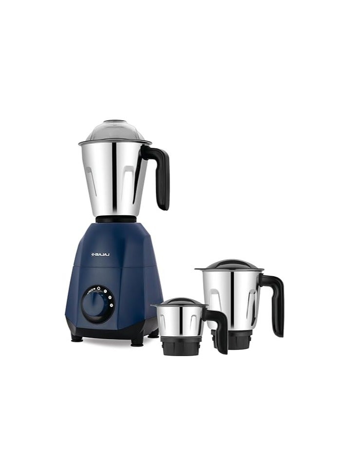 Helios 750W Mixer Grinder with DuraCut Blades & 4 Jars (Liquidizing, Dry Grinding, Chutney, Blender), 2-in-1 Blade, Powerful Motor, Pulse Mode | Efficient Design 4.4 L 750 W Ninja Series Royal Blue