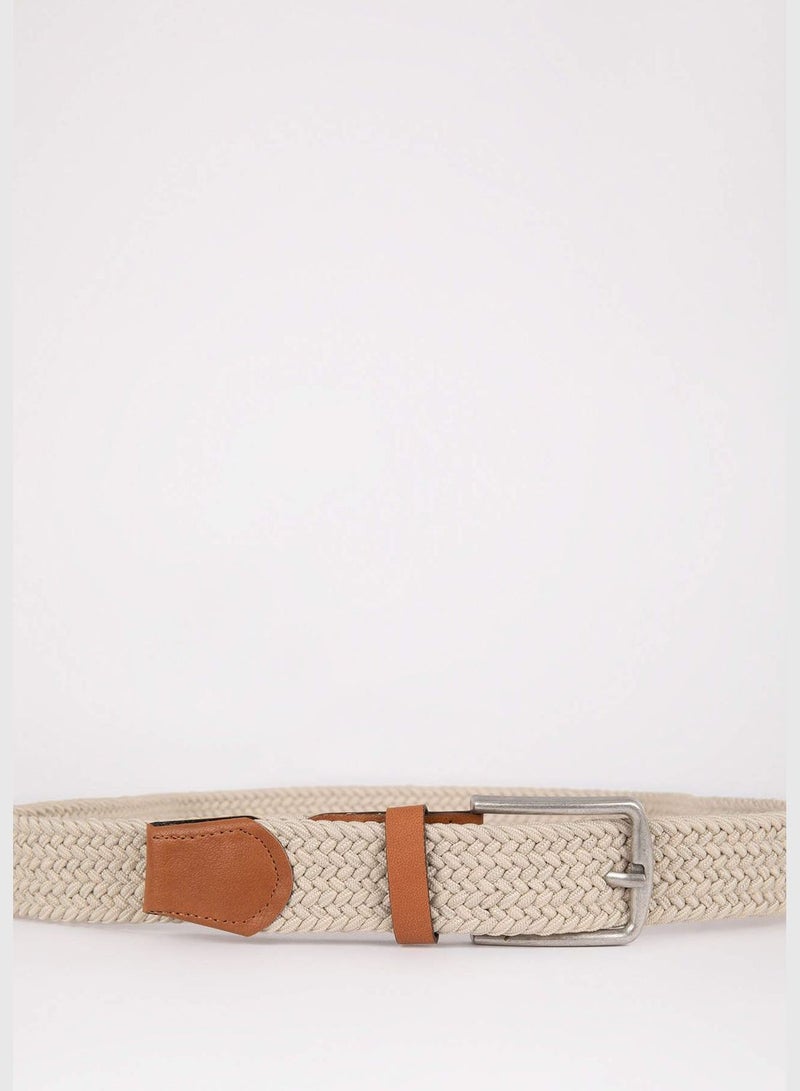 Rectangle Buckle Straw Jean Belt