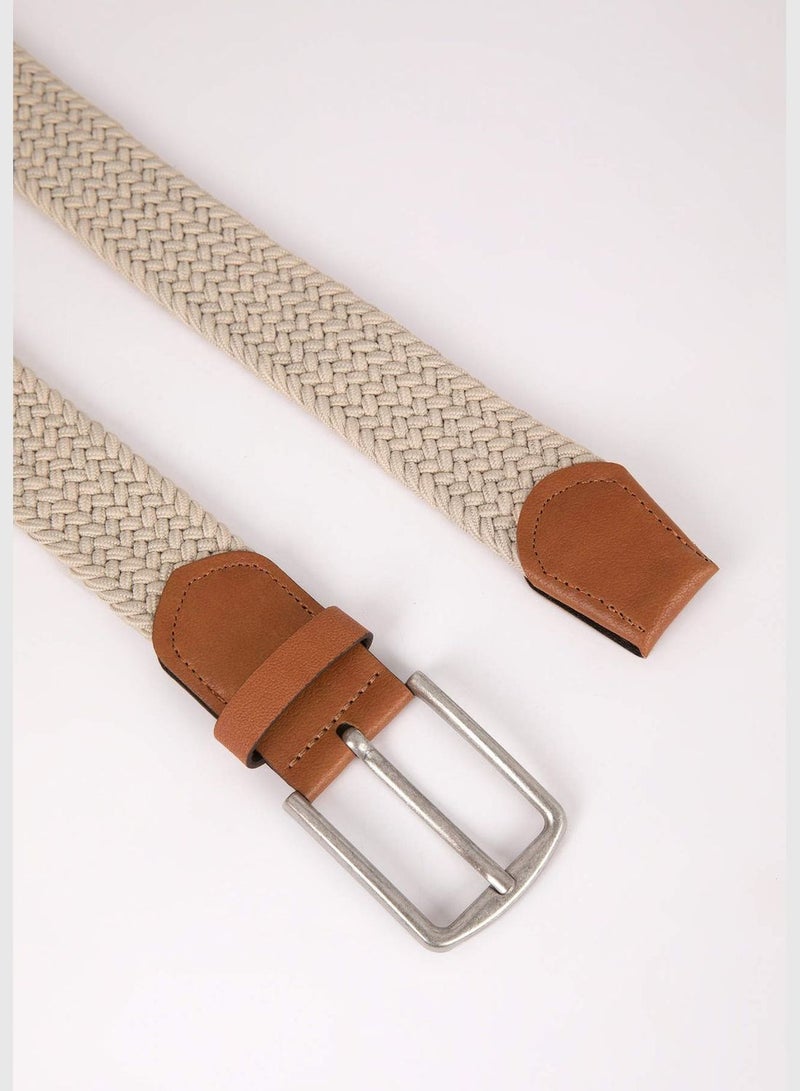 Rectangle Buckle Straw Jean Belt