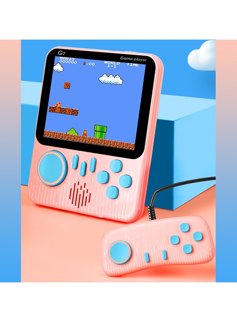 Retro Handheld Game Console, Emulator Built-in Classic Games, Double Handheld Game Console, Best Gift for Kids [Video Games], Pink