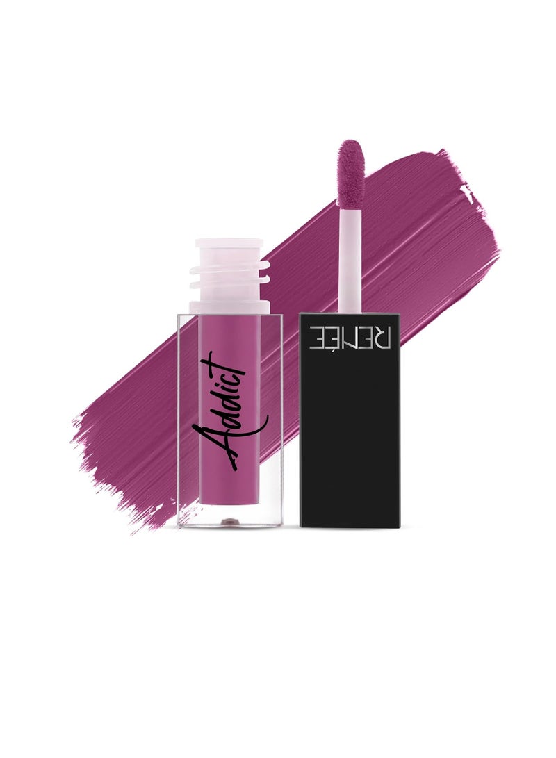 RENEE Addict Liquid Lip Tint Water and Smudge proof  non transfer Long Lasting Matte Finish  Enriched With Vitamin E  Vegan Wine Berry 2ml