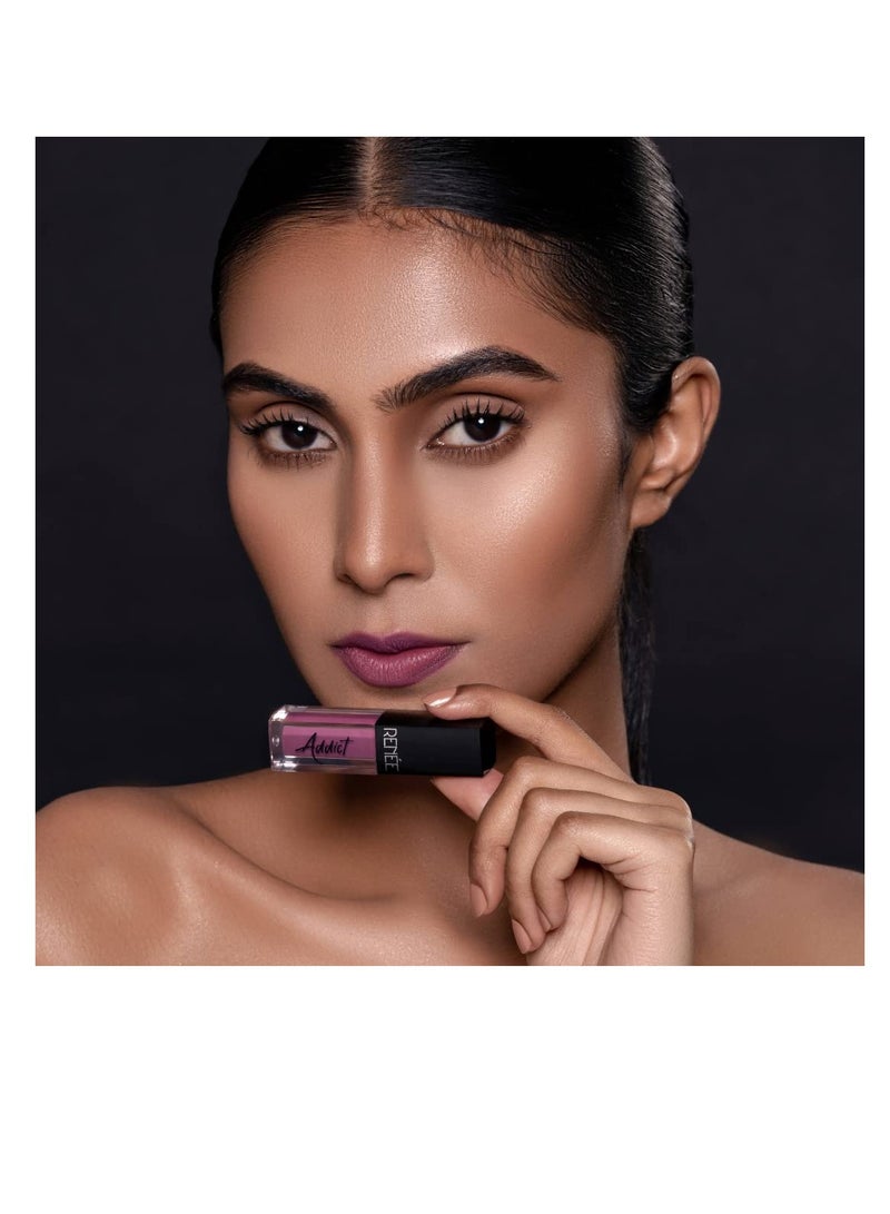 RENEE Addict Liquid Lip Tint Water and Smudge proof  non transfer Long Lasting Matte Finish  Enriched With Vitamin E  Vegan Wine Berry 2ml