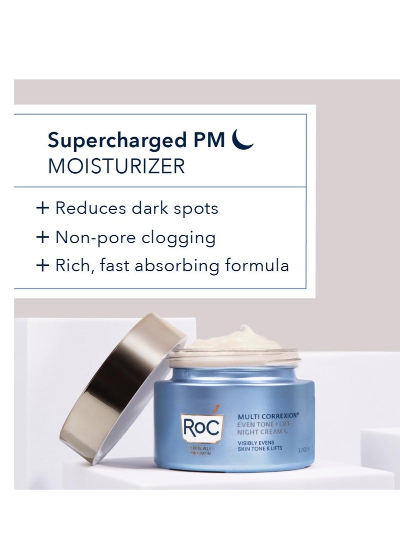 RoC Multi Correxion 5 in 1 Restoring/Anti Aging Facial Night Cream with Hexinol, 1.7 Ounces (Packaging May Vary)