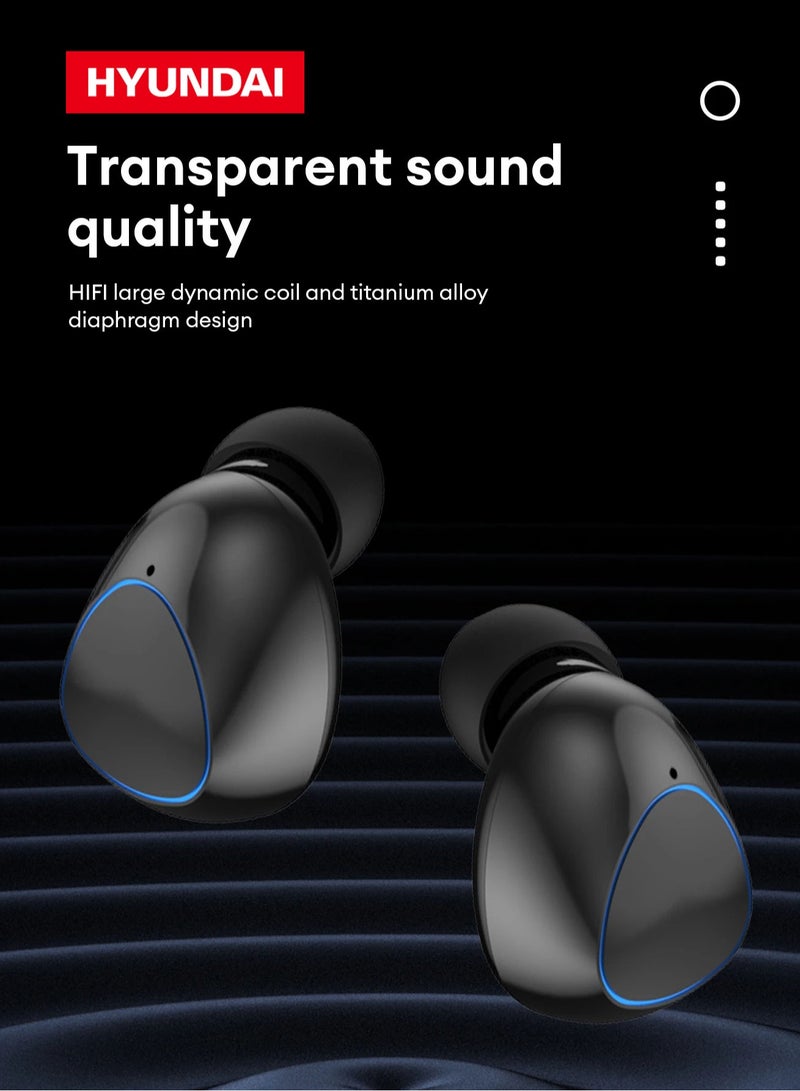 Hyundai HY-T18 Wireless Bluetooth Headphones-Black