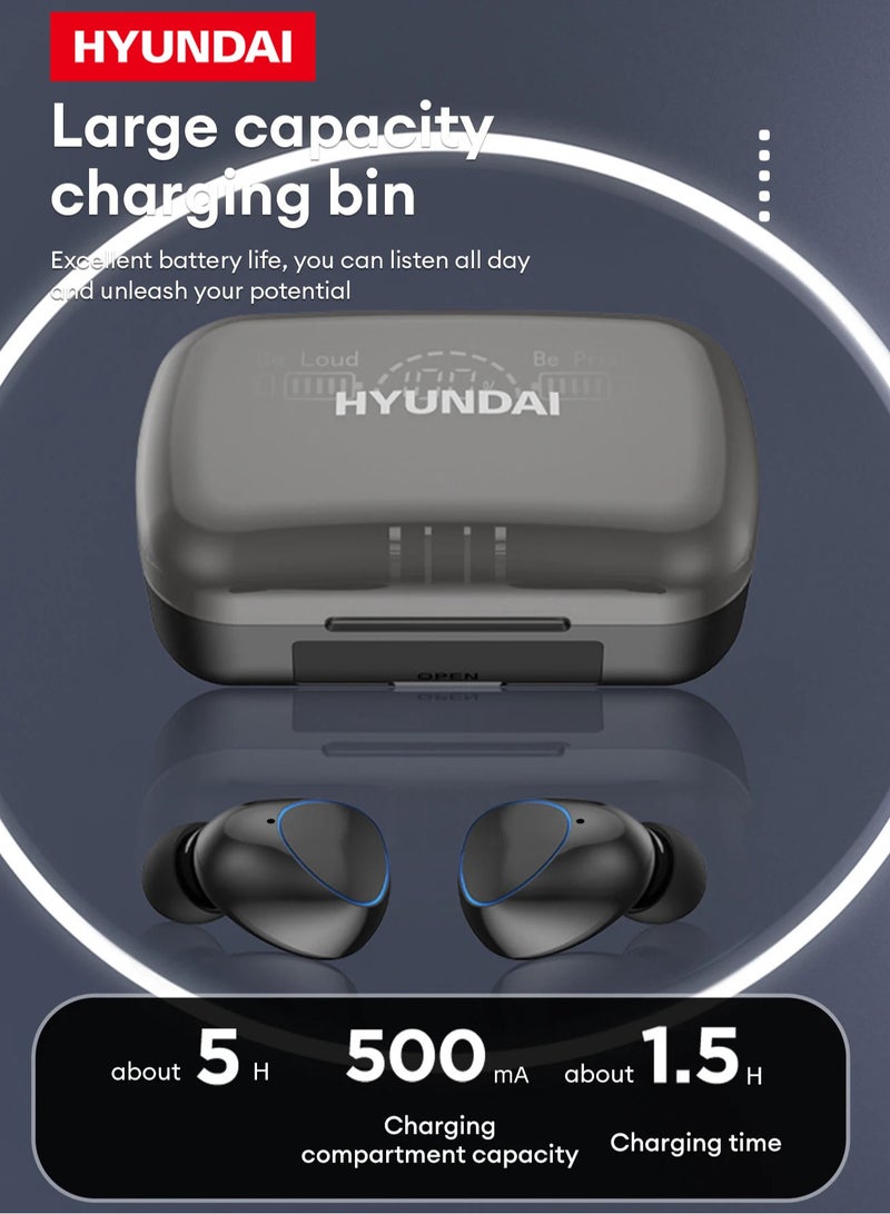 Hyundai HY-T18 Wireless Bluetooth Headphones-Black