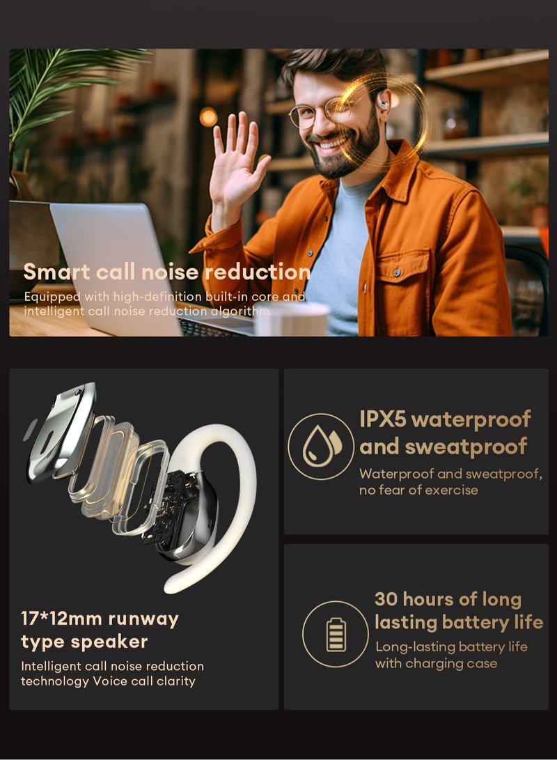 Skyworth SEB004 Wireless Bluetooth Headset-Beige