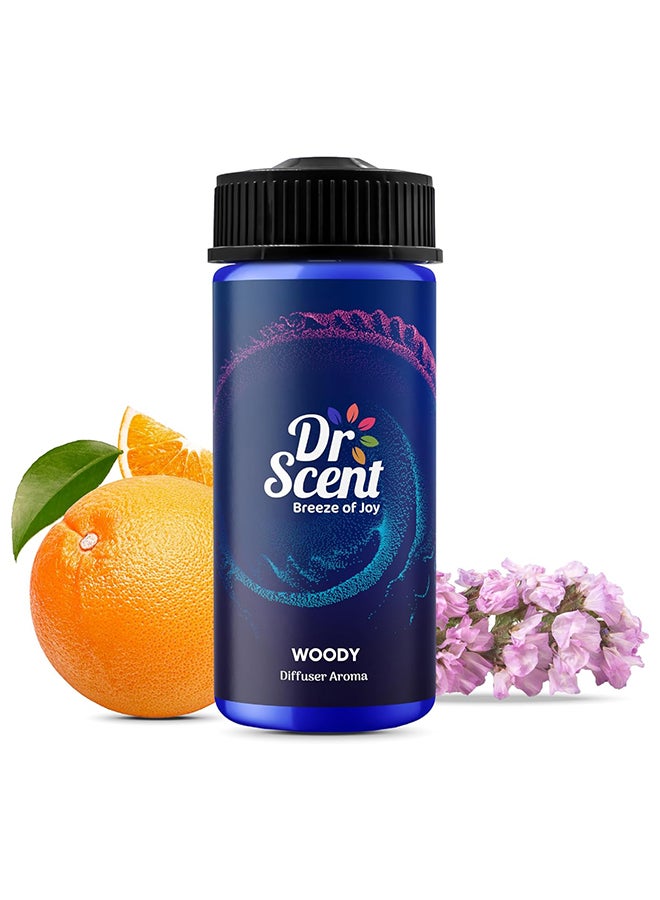 Dr. Scent Diffuser Aroma Woody, with Enchanting Notes of Rose, Citrus, Olibanum, Labdanum, Patchouli, and Musk (170ml)