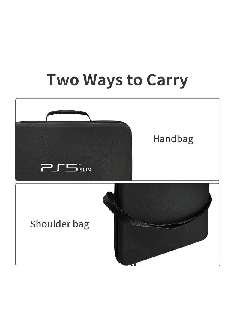 Protective Travel Bag for PS5 Slim Console Controller (Black)