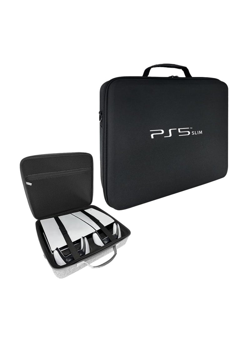 Protective Travel Bag for PS5 Slim Console Controller (Black)