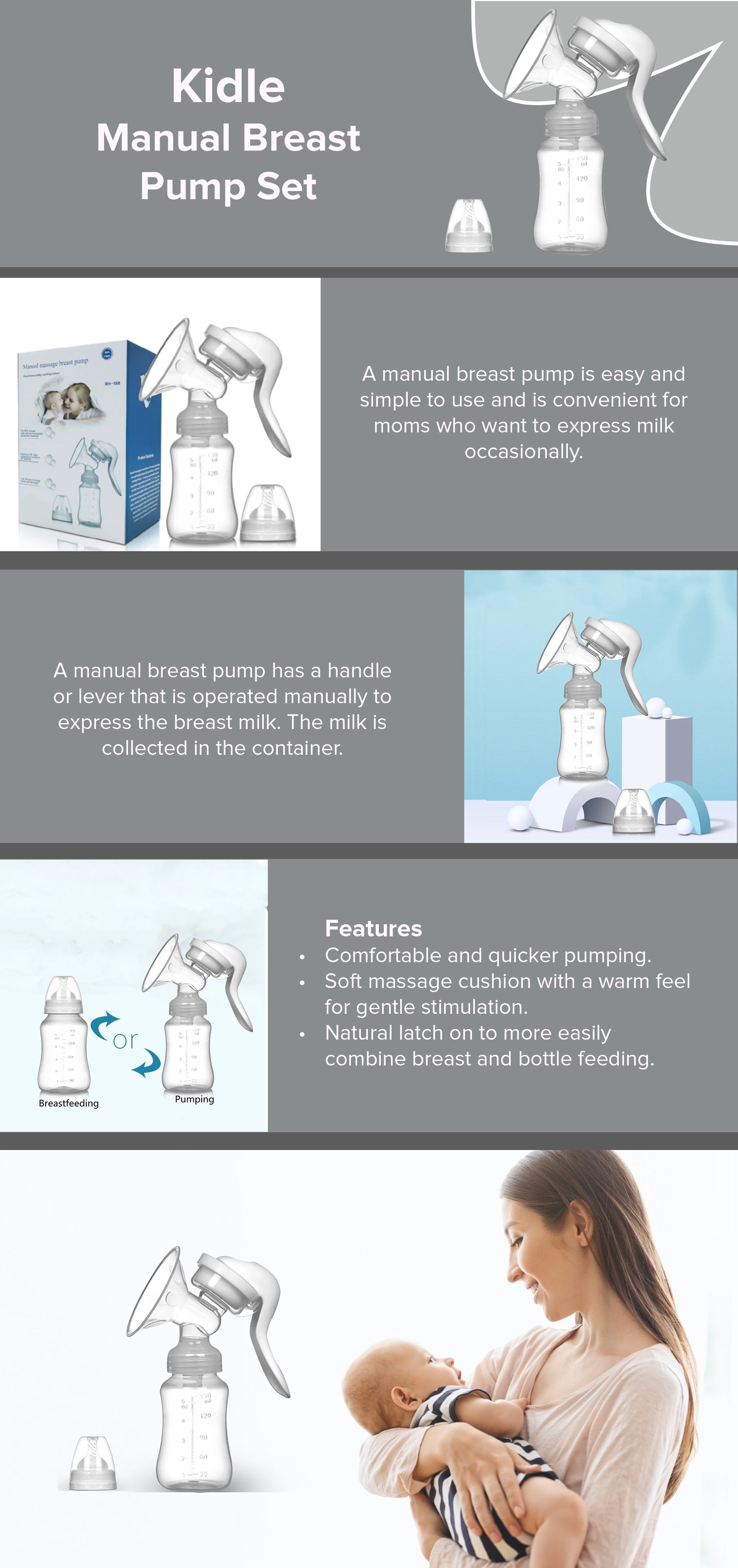 Manual Breast Pump Set