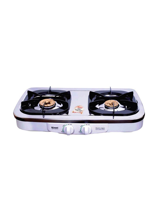 2-Burner Table Top Gas Stove RET2KRS Silver