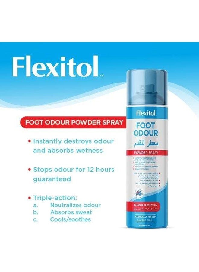 Foot Odour Powder Spray: 24-Hour Protection Against Odour 210 ML