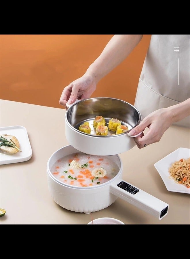 Stock Pot, Electric Cooker Dormitory Student Cooker Multi Functional Household Electric Hot Pot Small Person Steaming, Frying and Frying Noodle Cooker Stewpot