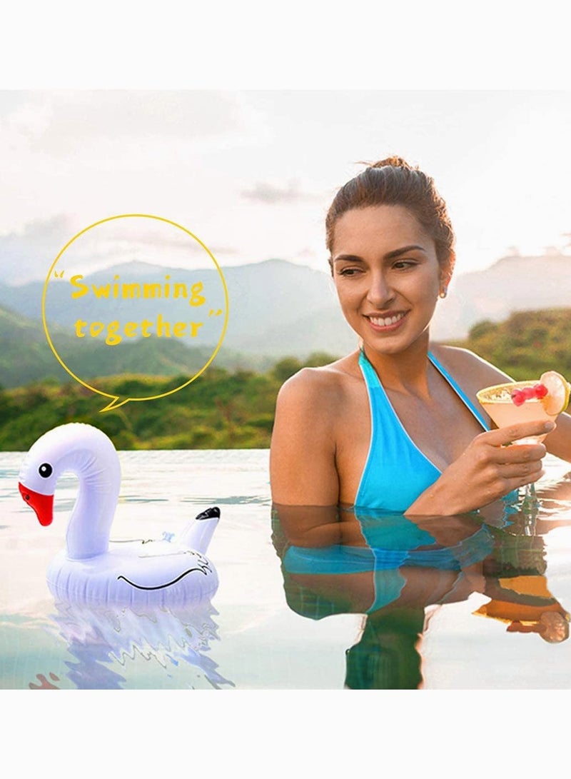 14Pcs Inflatable Drink Holders Pool Drink Holder Floats Inflatable Cup Holders Cup Coasters for Summer Pool Party