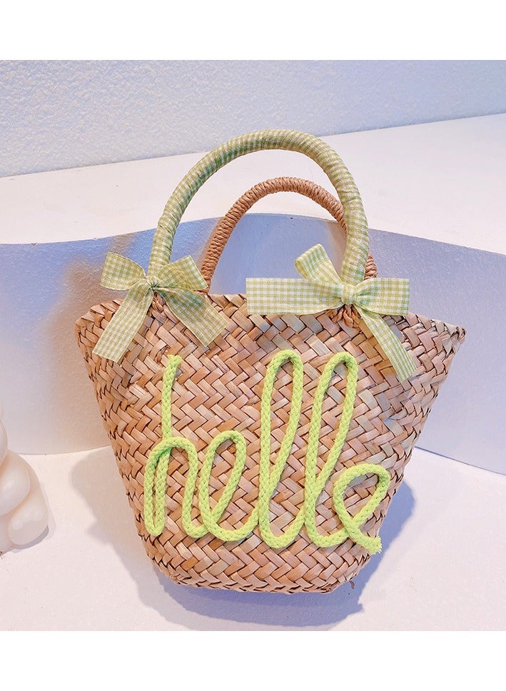 New Summer Minimalist Girl Style Grass Woven Handbag