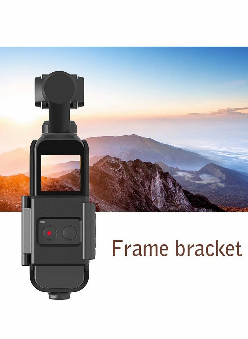 Action Mount for DJI Osmo Pocket, Tripod and Action GoPro Mount Stand Bracket, Tripod Mount Accessories Expansion Protective Frame with Quick Release Design for DJI Pocket 2, for Action Cam Mount