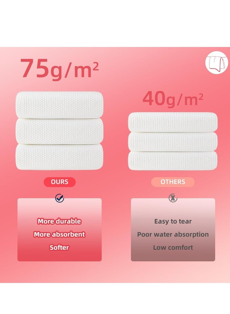 Disposable Cotton Bath Towels, 5 Pcs Large Compressed Towel 55 x 27.5 inch, Portable Light and Reusable for Hiking, Camping, Beach, Swimming and Traveling