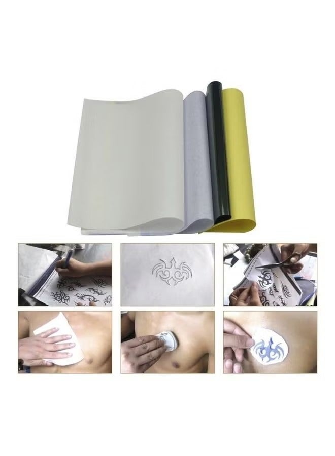 50-Piece Stencil Paper Tattoo Kit Multicolour