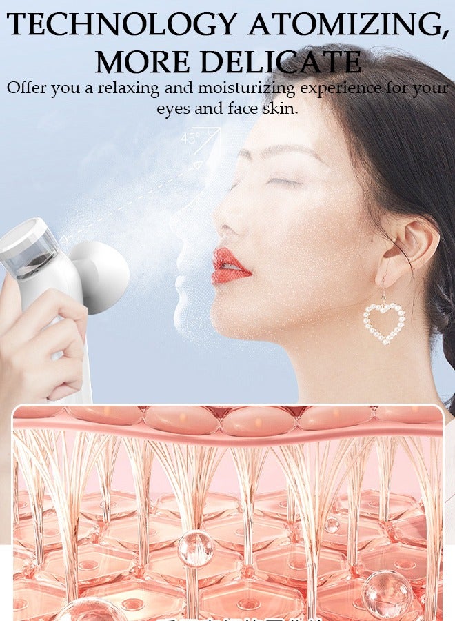Heated Eye Mist Sprayer for Dry Eyes, Rechargeable Eye Mister with Moist Heat to Relief MGD, Blepharitis, Stye, Chalazion,Portable Heated Eye Steamer Humidifier for Eye Skin Care Women & Men in Office