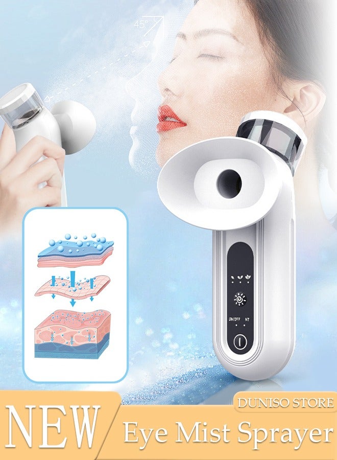 Heated Eye Mist Sprayer for Dry Eyes, Rechargeable Eye Mister with Moist Heat to Relief MGD, Blepharitis, Stye, Chalazion,Portable Heated Eye Steamer Humidifier for Eye Skin Care Women & Men in Office