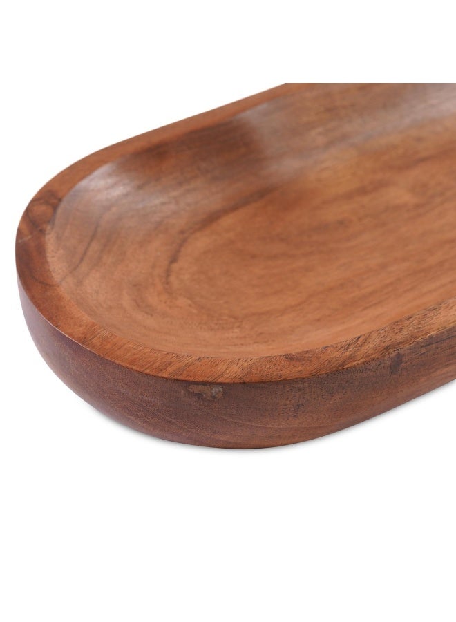 Rabaha Acacia Oval Serving Platter 40.5X13X4.5cm - Natural