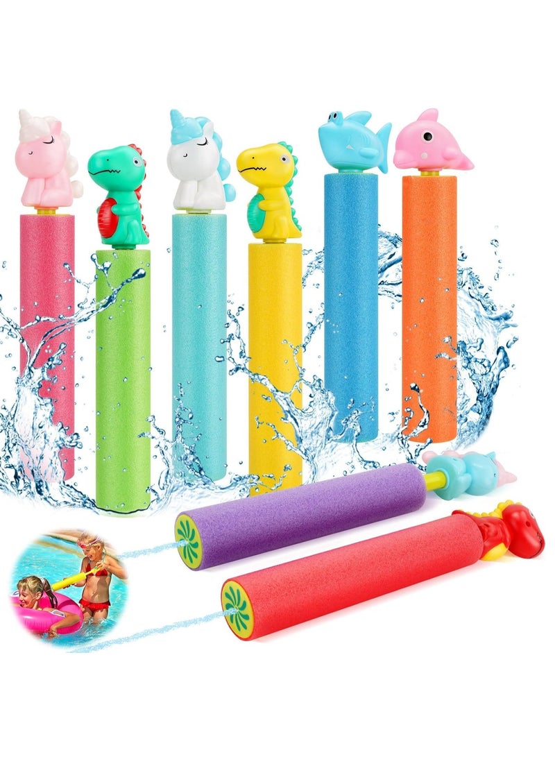 Water Squirter for Kids, Super Foam Soakers Blaster Squirt Guns, Pool Noodles Toy with Plastic Handle Summer Swimming Beach Garden Fighting Game,Outdoor Toys for Kids Boys Girls Adults (8 Pack)