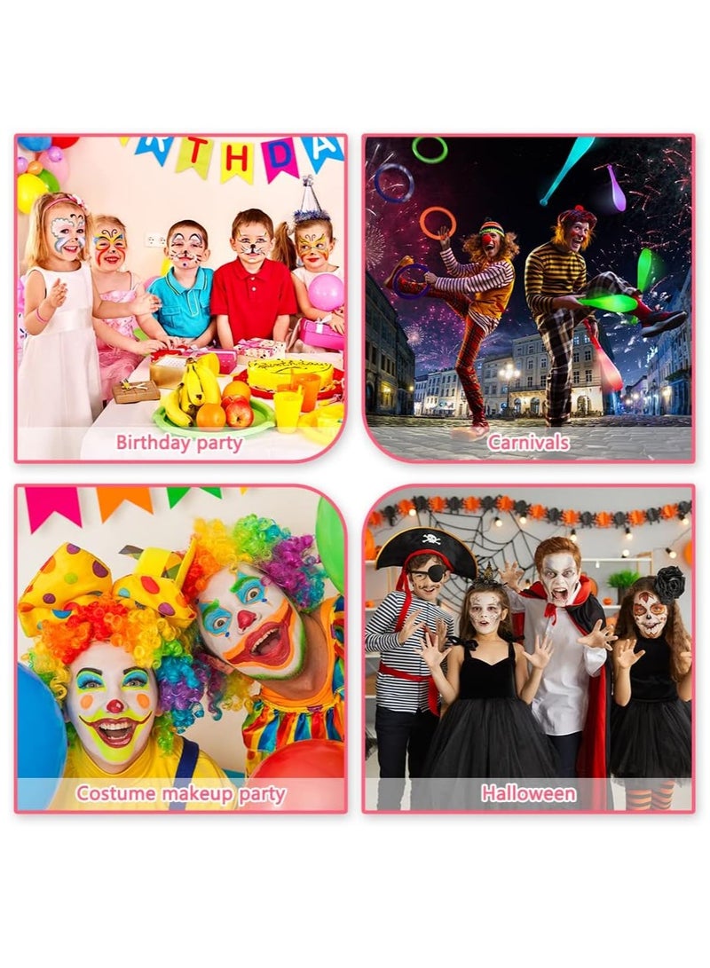 26 Color Rainbow Face Body Painting Kit for Kids and Adults | Water Based Safe  Non Toxic Split Cake Face Paint Palette | Includes 1 Brushes | Party Makeup Set for , Cosplay, and Carnival