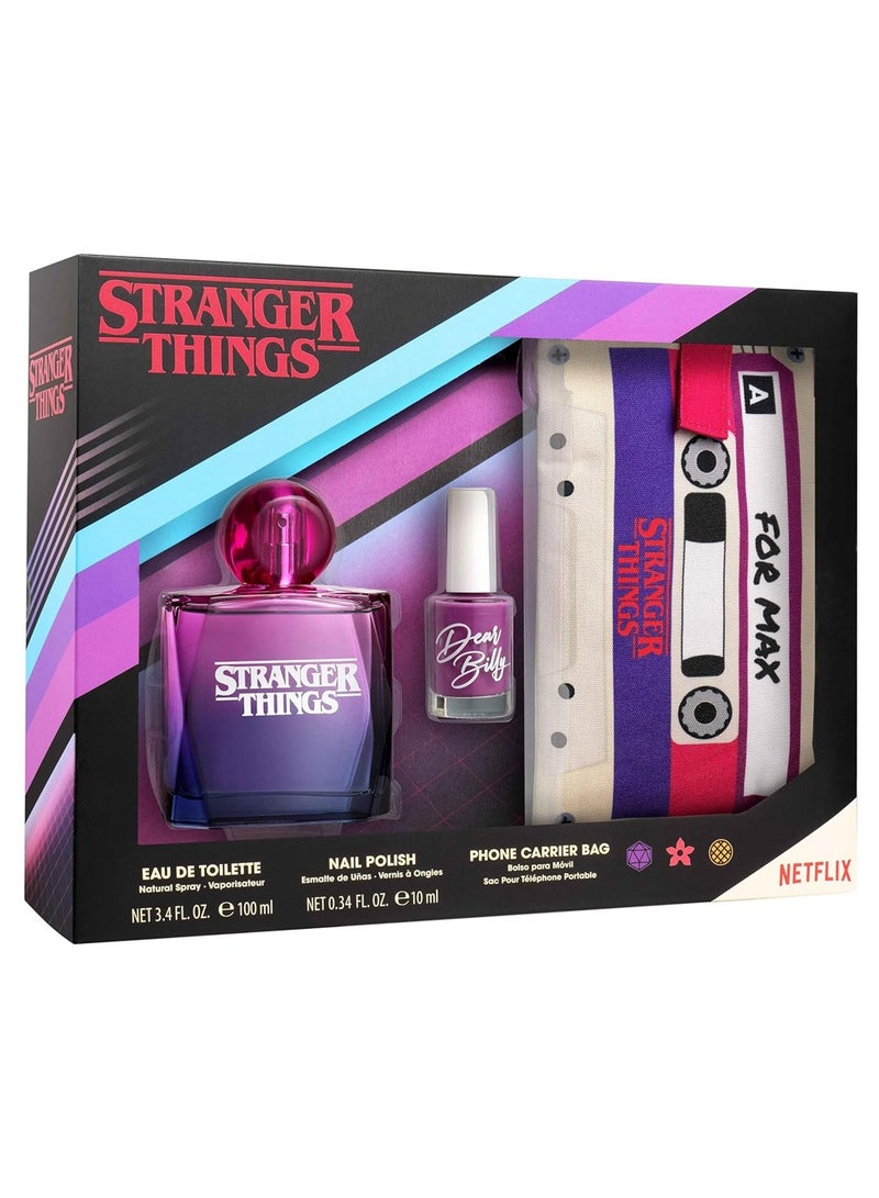 Air-Val Netflix Stranger Things Edt 100 ml + Nail Polish + Mobile Bag Gift Set