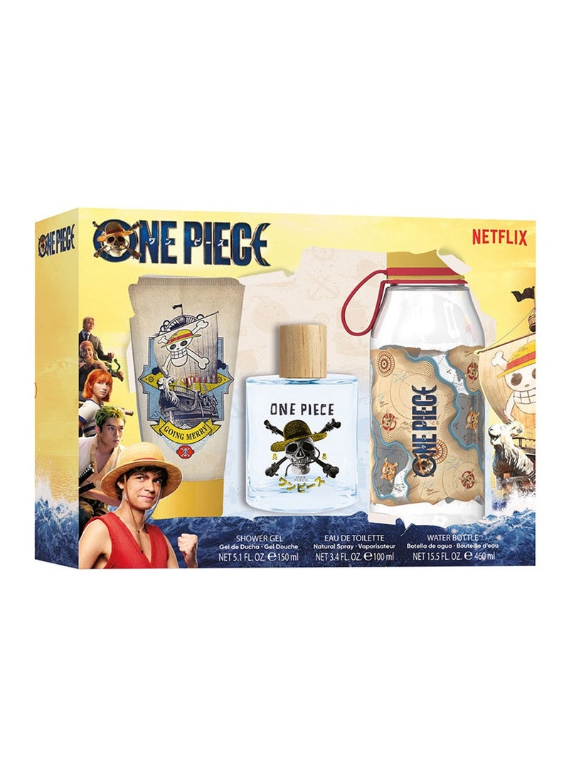 Air-Val Netflix One Piece-Edt 100 ml + Shower Gel 150 ml + Water Bottle  Gift Set
