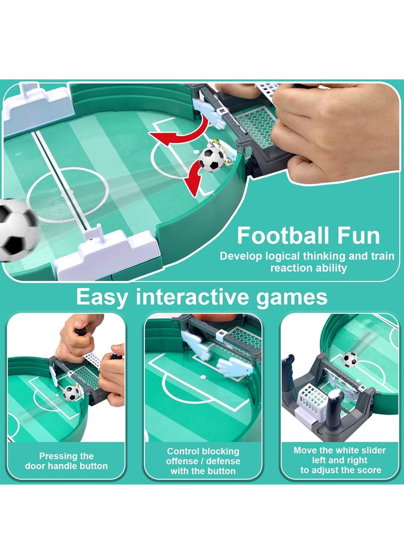 Mini Table Soccer Game Football Table Interactive Game with 6 Footballs for Kids Family Sports Board Game for Kids Adults Birthday Party Worlds Cup Medium Size