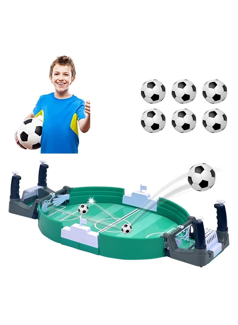 Mini Table Soccer Game Football Table Interactive Game with 6 Footballs for Kids Family Sports Board Game for Kids Adults Birthday Party Worlds Cup Medium Size