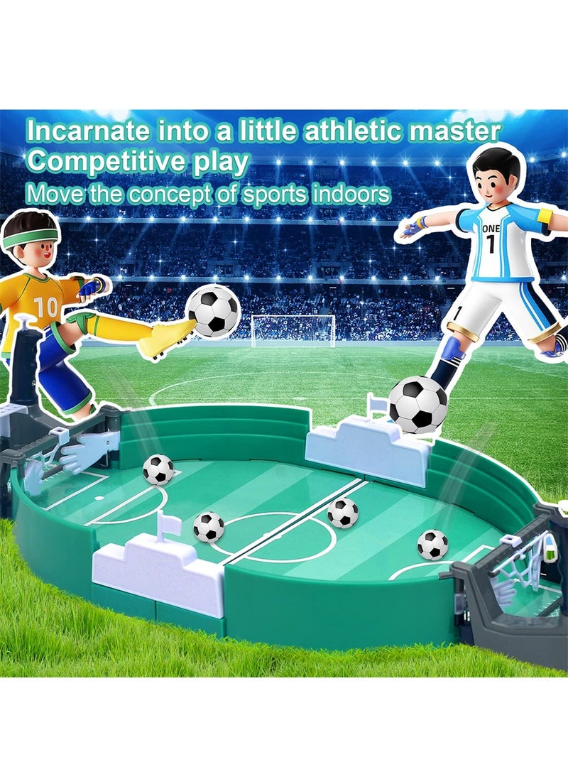 Mini Table Soccer Game Football Table Interactive Game with 6 Footballs for Kids Family Sports Board Game for Kids Adults Birthday Party Worlds Cup Medium Size