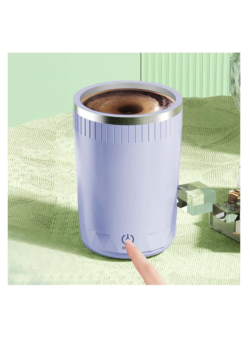 High Speed Stirring Cup, Electric Self Stirring Coffee Cup with Lid, Automatic Magnetic Stirring Mug, Small Mixing Cups, with Easy One-Buttom Design, Suitable for Home Outdoor, Stainless Steel