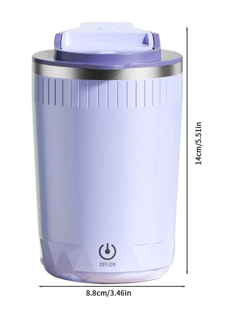 High Speed Stirring Cup, Electric Self Stirring Coffee Cup with Lid, Automatic Magnetic Stirring Mug, Small Mixing Cups, with Easy One-Buttom Design, Suitable for Home Outdoor, Stainless Steel