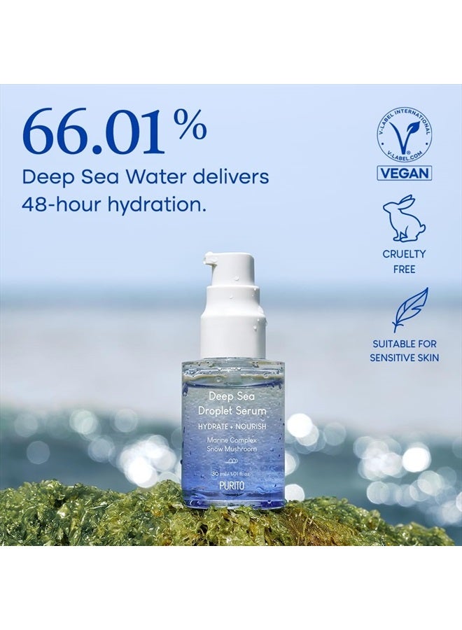 Deep Sea Droplet Seurm  1.01 Fl Oz, Vegan & Cruelty-Free/Safe Ingredients/Facial Serum