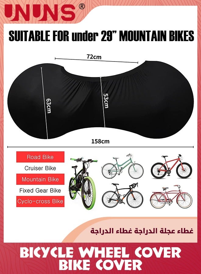 Bike Wheel Cover,Indoor Outdoor Bicycle Motorcycle Cover,Anti-dust Scratch-Proof Bike Cover,Washable High Elastic Motorbikes Wheel Cover,Bicycle Tire Cover For Mountain Road MTB Bikes