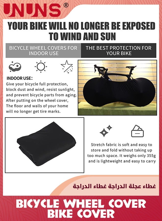 Bike Wheel Cover,Indoor Outdoor Bicycle Motorcycle Cover,Anti-dust Scratch-Proof Bike Cover,Washable High Elastic Motorbikes Wheel Cover,Bicycle Tire Cover For Mountain Road MTB Bikes