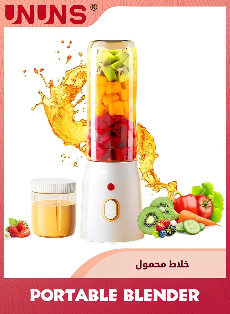 Portable Blender,Personal Blender For Smoothies And Shakes With 6 Blades,One-touch Auto-cleaning Blender With Travel Lid And 2 Cups For Travel,Office,Gym