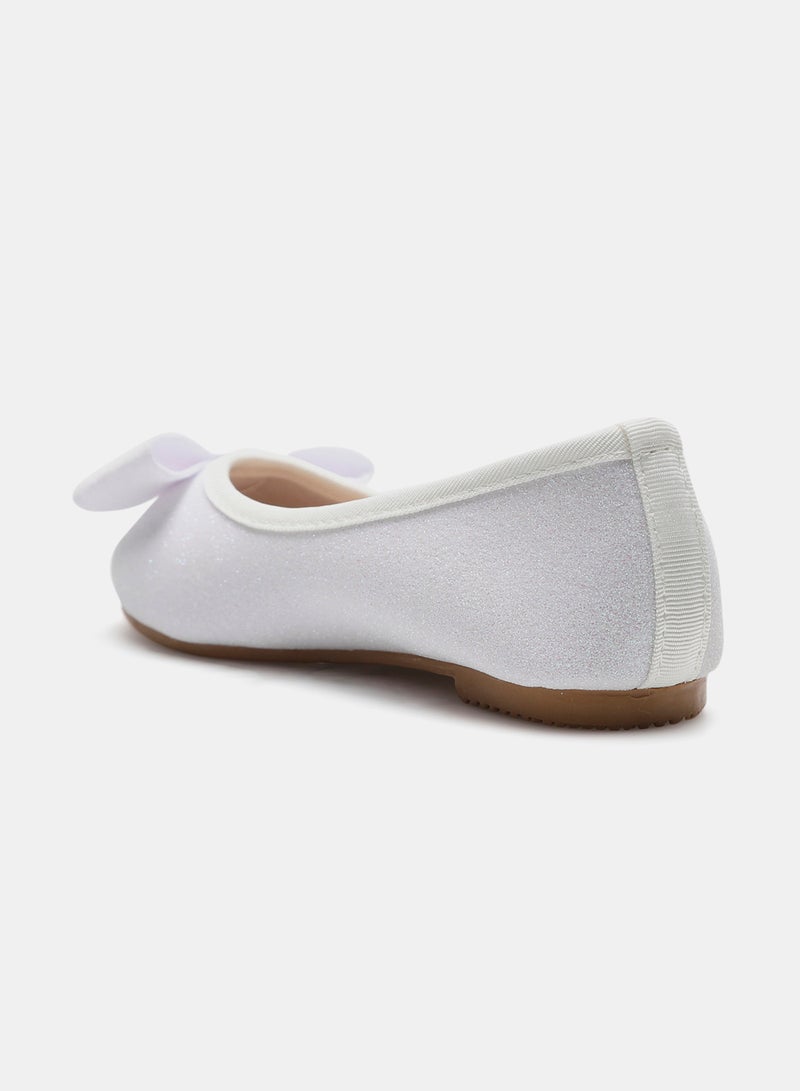 Girls Fashionable Casual Ballerinas Silver