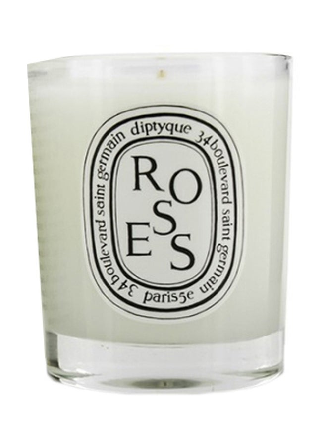 Roses Scented Candle White