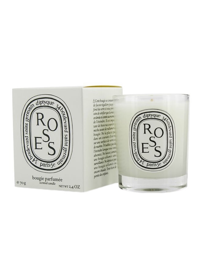 Roses Scented Candle White