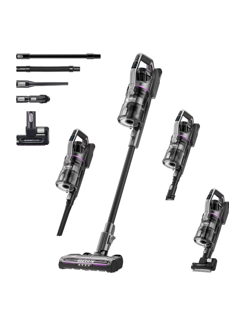 EUREKA Cordless Vacuum Cleaner, 550W 60 Mins Running 5-IN-1 Powerful Househould Wireless Vacuum 19Kpa, with LED Headlights, for Home Carpet Hard Floor Car Pet Hair