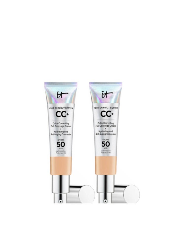 IT COSMETICS YOUR SKIN BUT BETTER CC+CREAM DUO - NEUTRAL TAN