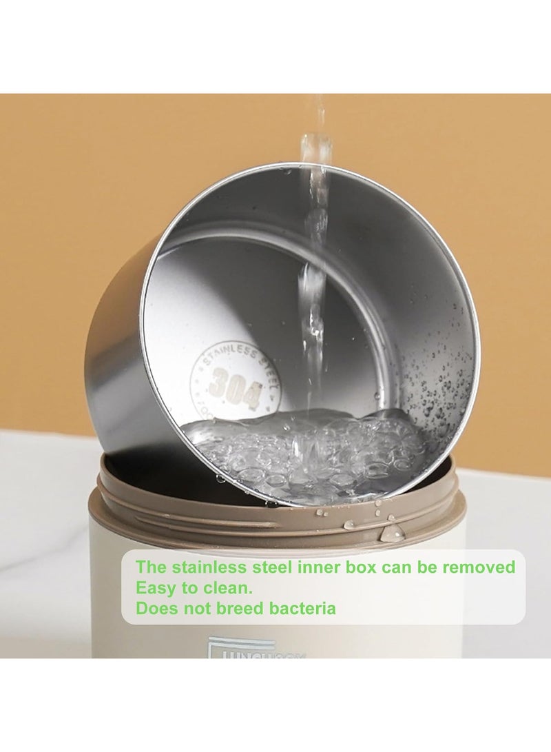 Kids Thermal Bento Lunch Box Set for School, Insulated Lunch Containers With Bag,3 Separate Stackable Lunch Container, Microwaveable Lunch Box Bento Box for Adults & Kids (3-Layer, Coffee)