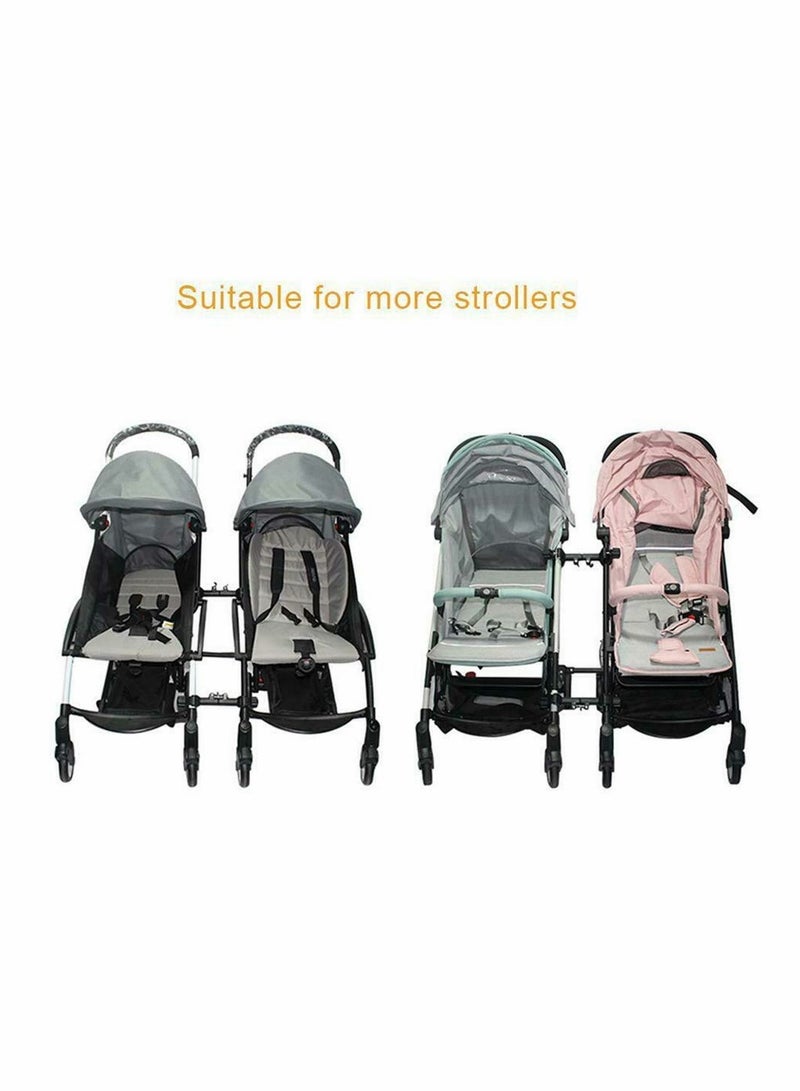 Twin Stroller Connector, Universal Stroller Joints, Connectors to Convert Two Single Strollers into One Double Stroller Fits Most Strollers