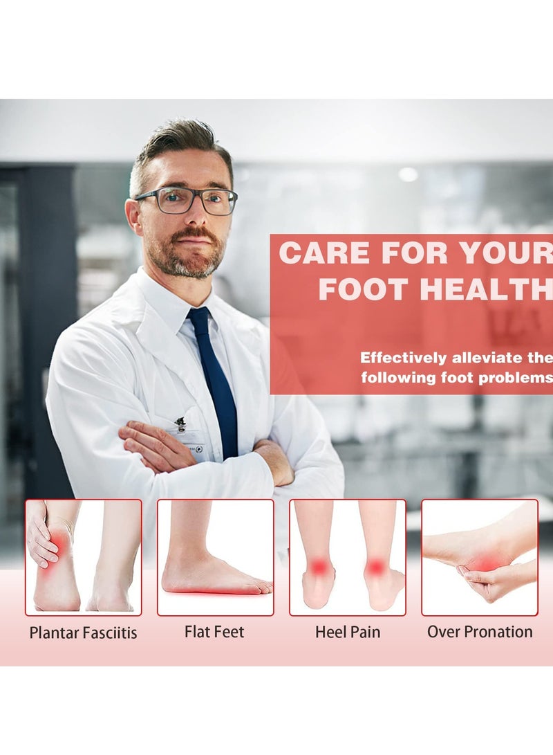 3/4 Length Plantar Fasciitis Arch Support Insoles Orthotics Shoe Inserts High Arch Flat Feet Over-Pronation Heel Pain Relief SIZE L
